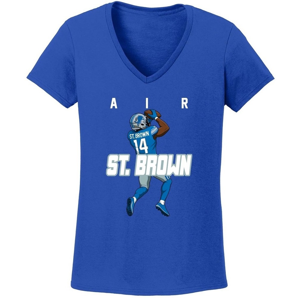 Amon Ra St Brown Air Lions  LADIES V-NECK  Shirt